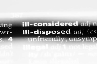 kötü sözcük sözlüğe sonuçlandırdı. kötü niyetli kavramı.