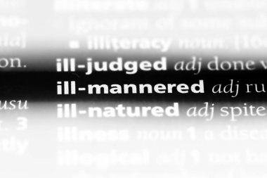 kötü huylu tek kelimeyle bir sözlük. kötü huylu kavramı.