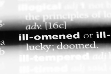 hasta omened tek kelimeyle bir sözlük. hasta omened kavramı.