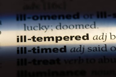 bir sözlüğü'ndeki ILL temperli sözcüğü. Ill temperli kavramı.
