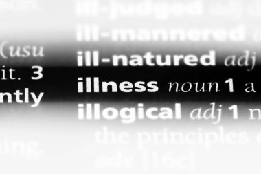 hastalık Word'de bir sözlük. hastalık kavramı.