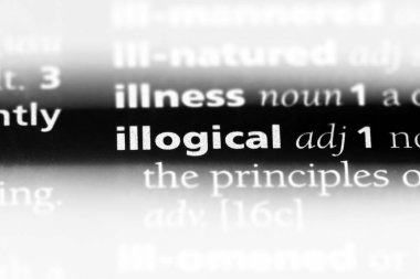 mantıksız kelime sözlüğe. mantıksız kavramı.