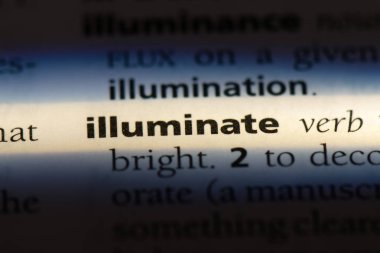 bir sözlüğü'ndeki sözcüğü aydınlatmak. kavramı aydınlatmak.