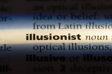 illüzyonist Word'de bir sözlük. illüzyonist kavramı.