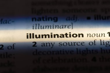 aydınlatma Word'de bir sözlük. aydınlatma konsepti.