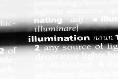 aydınlatma Word'de bir sözlük. aydınlatma konsepti.