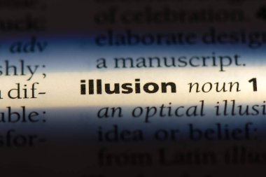 yanılsama Word'de bir sözlük. yanılsama kavramı.