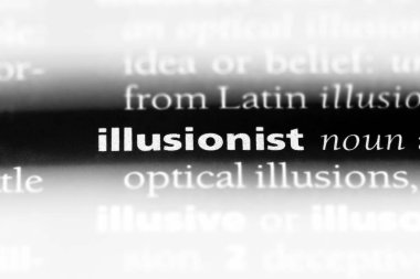 illüzyonist Word'de bir sözlük. illüzyonist kavramı.