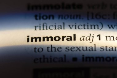 ahlaksız tek kelimeyle bir sözlük. ahlaksız kavramı.