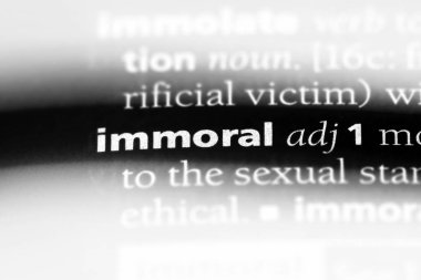 ahlaksız tek kelimeyle bir sözlük. ahlaksız kavramı.