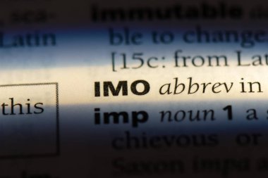 IMO Word'de bir sözlük. IMO kavramı.