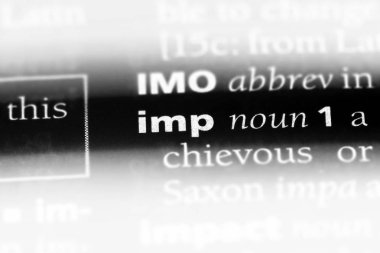 bir sözlüğü'ndeki küçük şeytan sözcüğü. küçük şeytan kavramı.