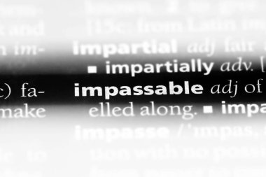 bir sözlüğü'ndeki geçilmez sözcüğü. geçilmez kavramı.