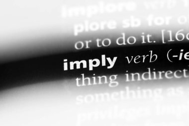 bir sözlüğü'ndeki sözcüğü ima. kavram ima.