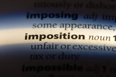 bir sözlüğü'ndeki empoze sözcüğü. tarh kavramı.