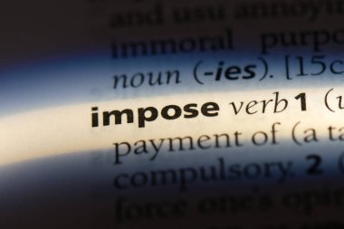 bir sözlüğü'ndeki sözcüğü empoze. kavramı empoze.