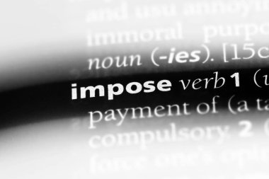 bir sözlüğü'ndeki sözcüğü empoze. kavramı empoze.