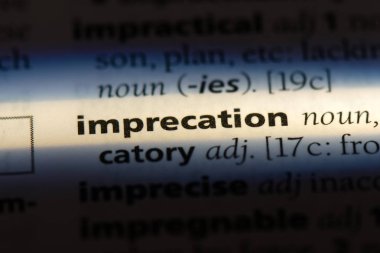 imprecation sözcük sözlüğe. imprecation kavramı.