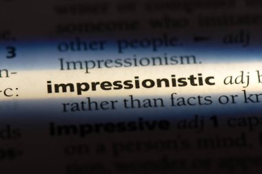 bir sözlüğü'ndeki empresyonist sözcüğü. Empresyonist kavramı.