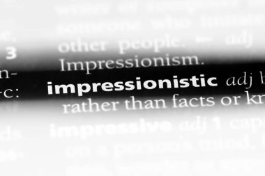 bir sözlüğü'ndeki empresyonist sözcüğü. Empresyonist kavramı.