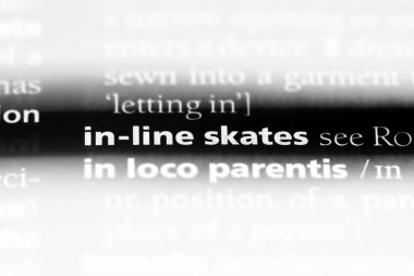 Sözlükteki line paten Word'de. line paten kavram.