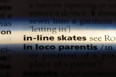 Sözlükteki line paten Word'de. line paten kavram.