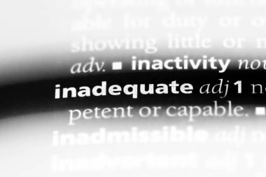 bir sözlüğü'ndeki sözcüğü yetersiz. yetersiz kavramı.