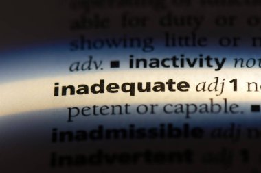 bir sözlüğü'ndeki sözcüğü yetersiz. yetersiz kavramı.