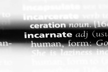 bir sözlüğü'ndeki sözcüğü enkarne. kılığındaki kavramı.