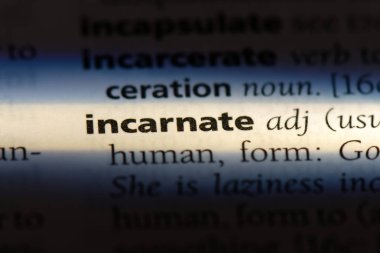 bir sözlüğü'ndeki sözcüğü enkarne. kılığındaki kavramı.