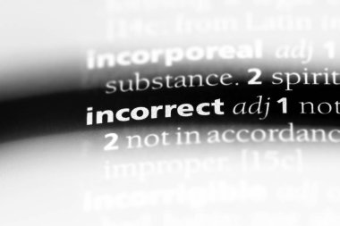 Yanlış sözcük sözlüğe. yanlış kavram.