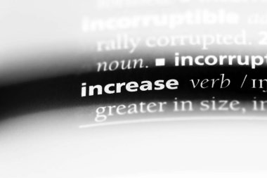 bir sözlüğü'ndeki sözcüğü artırın. kavram artırmak.