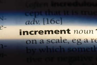 bir sözlüğü'ndeki sözcüğü yanı. artış kavramı.