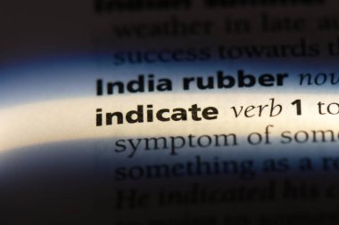 bir sözlüğü'ndeki sözcüğü gösterir. kavramı göstermek.