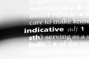 bir sözlüğü'ndeki gösterge sözcüğü. gösterge kavramı.