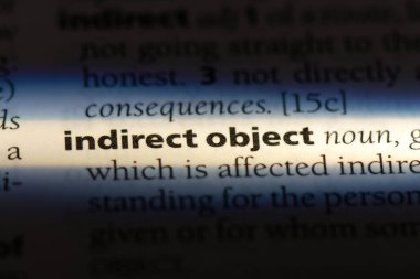 dolaylı nesne Word'de bir sözlük. dolaylı nesne kavramı.