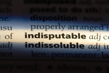 tartışılmaz tek kelimeyle bir sözlük. tartışılmaz kavramı.