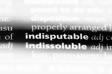 tartışılmaz tek kelimeyle bir sözlük. tartışılmaz kavramı.