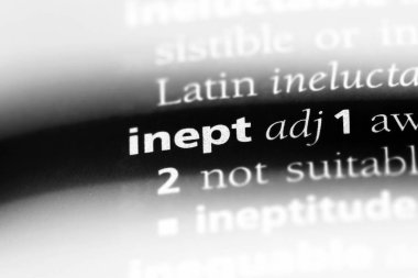 beceriksiz tek kelimeyle bir sözlük. beceriksiz kavramı.