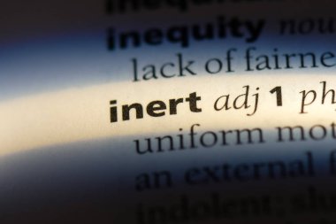 etkisiz sözcük sözlüğe. inert kavramı.