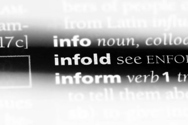 bir sözlüğü'ndeki sözcüğü infold. kavram infold.