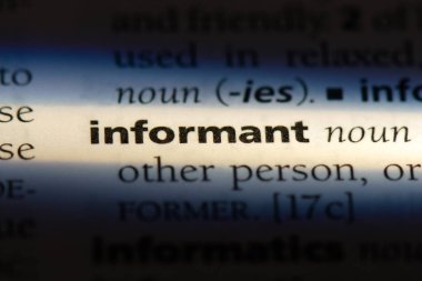 muhbir Word'de bir sözlük. muhbir kavramı.