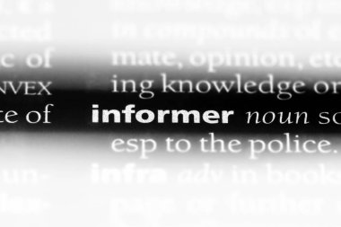 muhbir Word'de bir sözlük. muhbir kavramı.