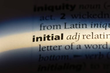 bir sözlüğü'ndeki ilk sözcüğü. ilk konsept.