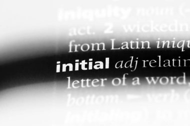 bir sözlüğü'ndeki ilk sözcüğü. ilk konsept.