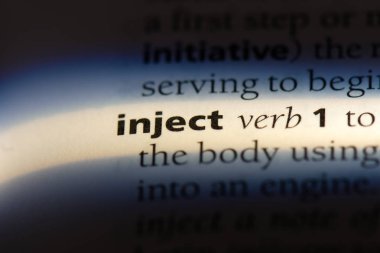 bir sözlüğü'ndeki sözcüğü enjekte. kavram enjekte.