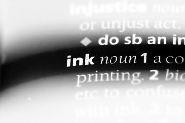 Mürekkep Word'de bir sözlük. Mürekkep kavramı.