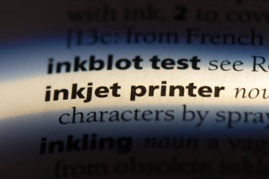 Mürekkep Püskürtmeli Yazıcı Word'de bir sözlük. mürekkep püskürtmeli yazıcı kavramı.