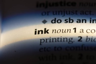 Mürekkep Word'de bir sözlük. Mürekkep kavramı.