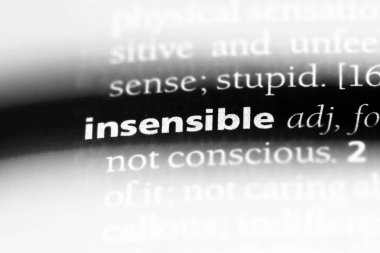 bir sözlüğü'ndeki duyarsız sözcüğü. duyarsız kavramı.